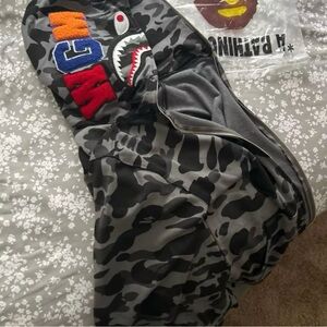 BAPE Gray Camo Full-Zip Hoodie